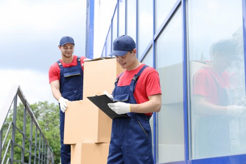 Commercial move planning in Hampstead with office equipment and furniture