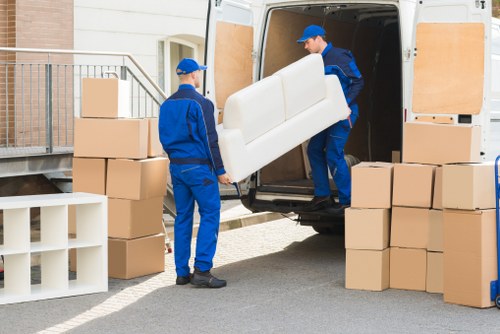 Local office removals team handling a commercial move in Hampstead