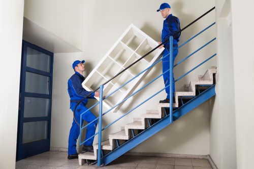 Local removals team planning a move in a Hampstead residential street