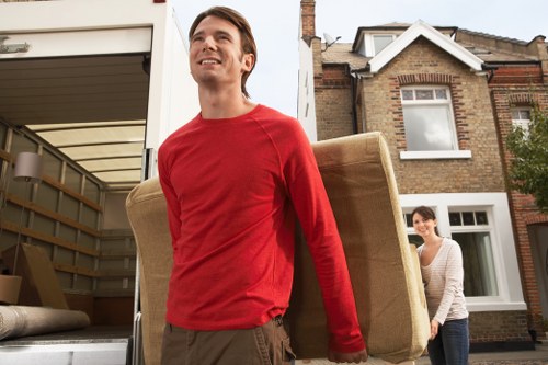 Local Hampstead removal van preparing for a student relocation