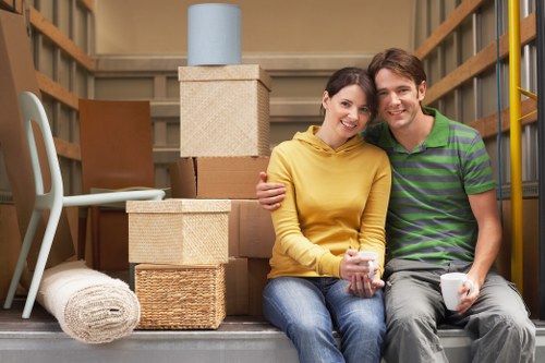 Careful loading of furniture for a Hampstead man and van move