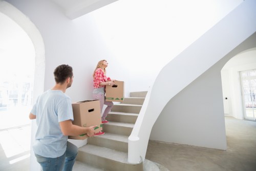 Professional Hampstead man and van service handling boxed belongings