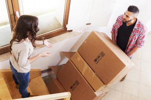 Charity donation items set aside during a Hampstead clearance