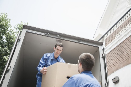 A selection of moving boxes, tape, and protective packing materials for Hampstead