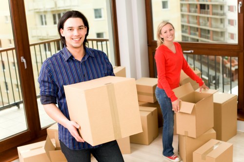 Commercial office removal support in Hampstead with desks and equipment